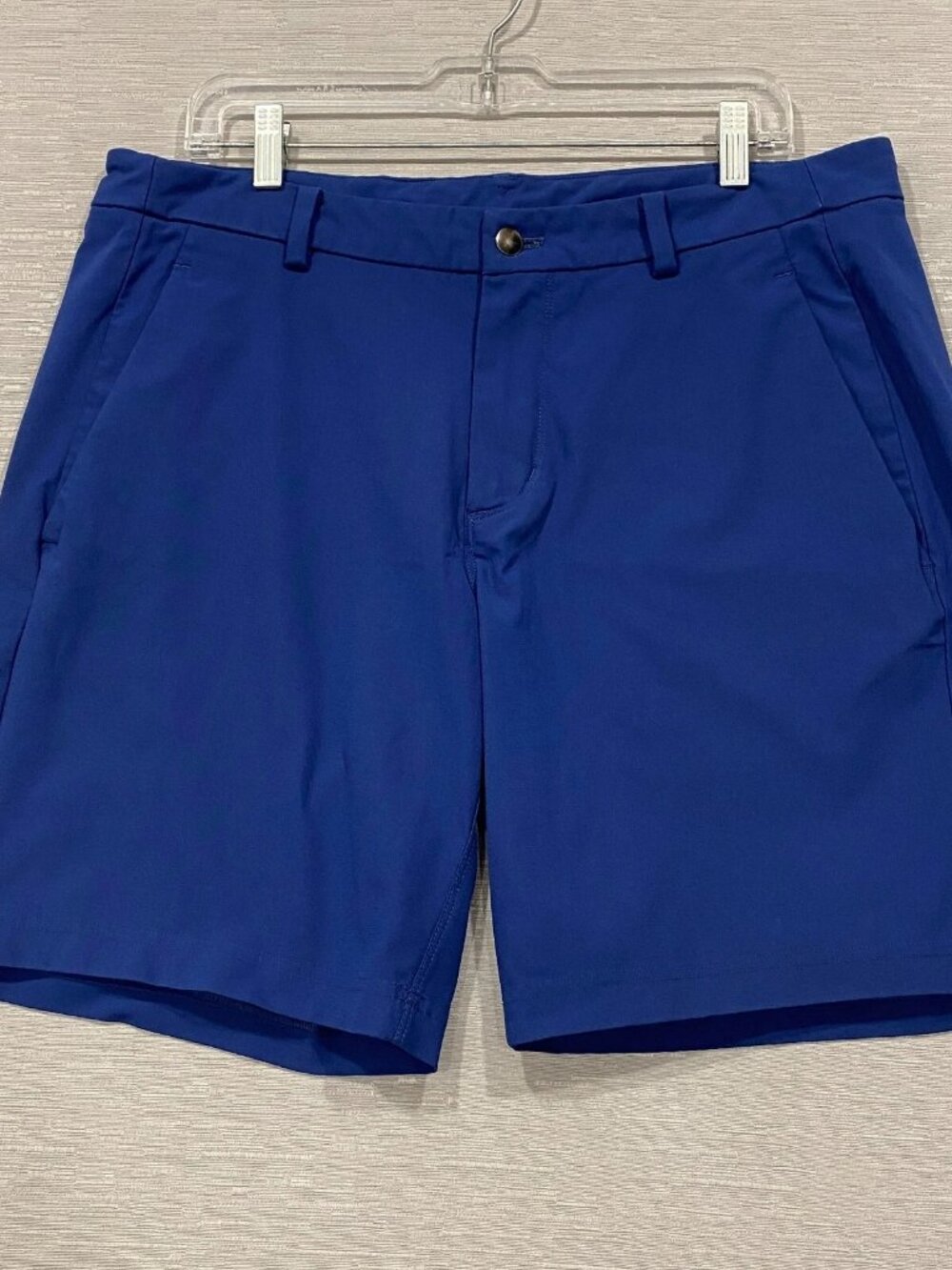 Lululemon Commission Shorts Mens 38 Blue Classic Fit 8" Inseam Warpstreme